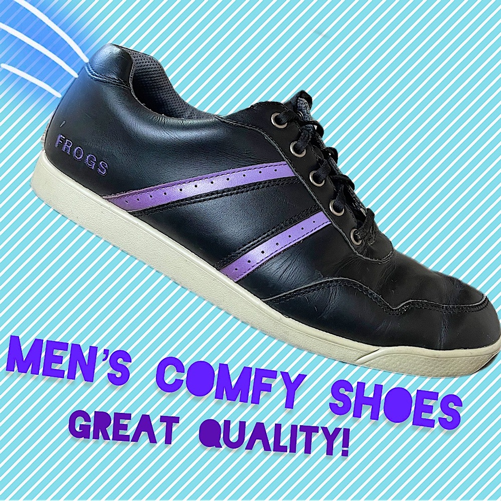 JF black and purple shoes | go frog on the side | condition: ❤️